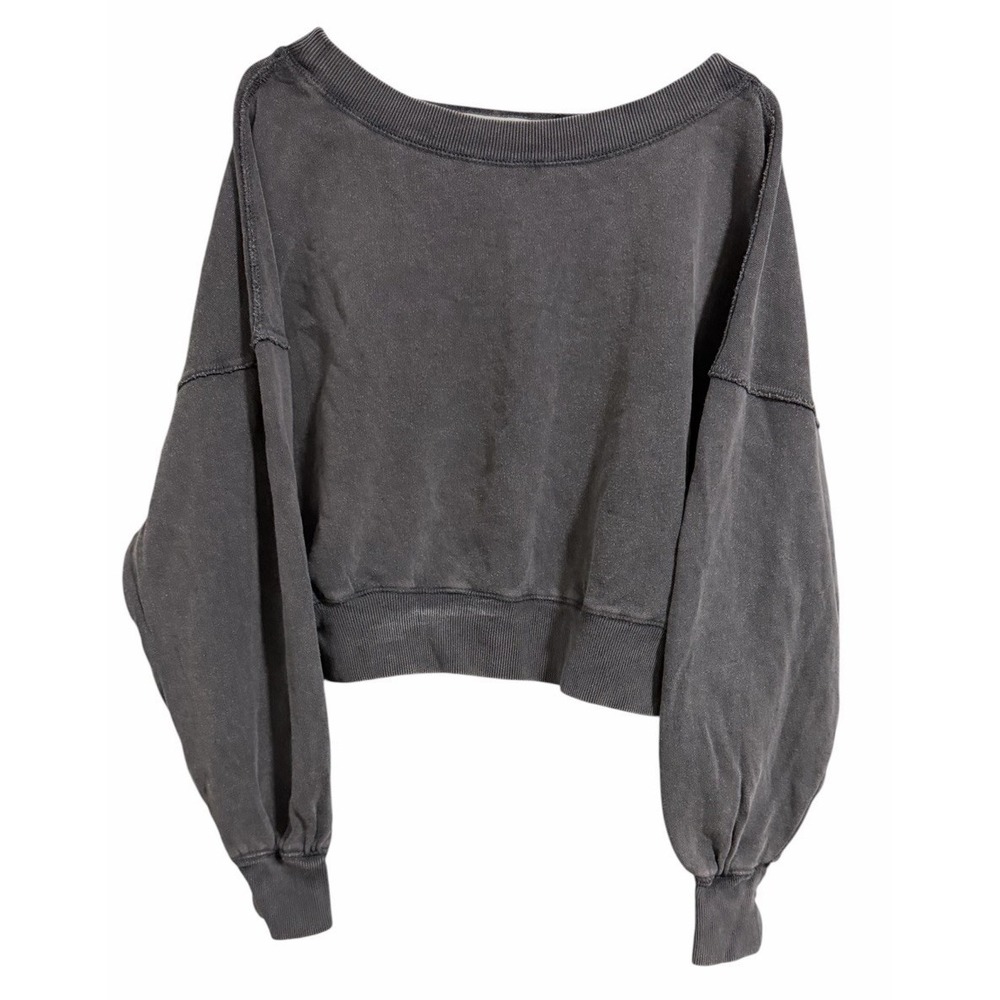 Free People Take‎ Me Back Pullover Charcoal Women's Size XS
